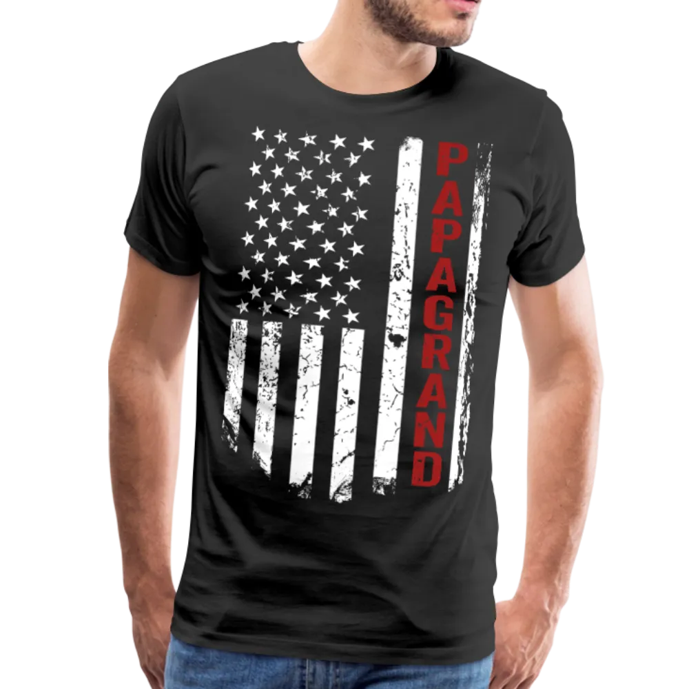 Papagrand American Flag Men's Premium T-Shirt