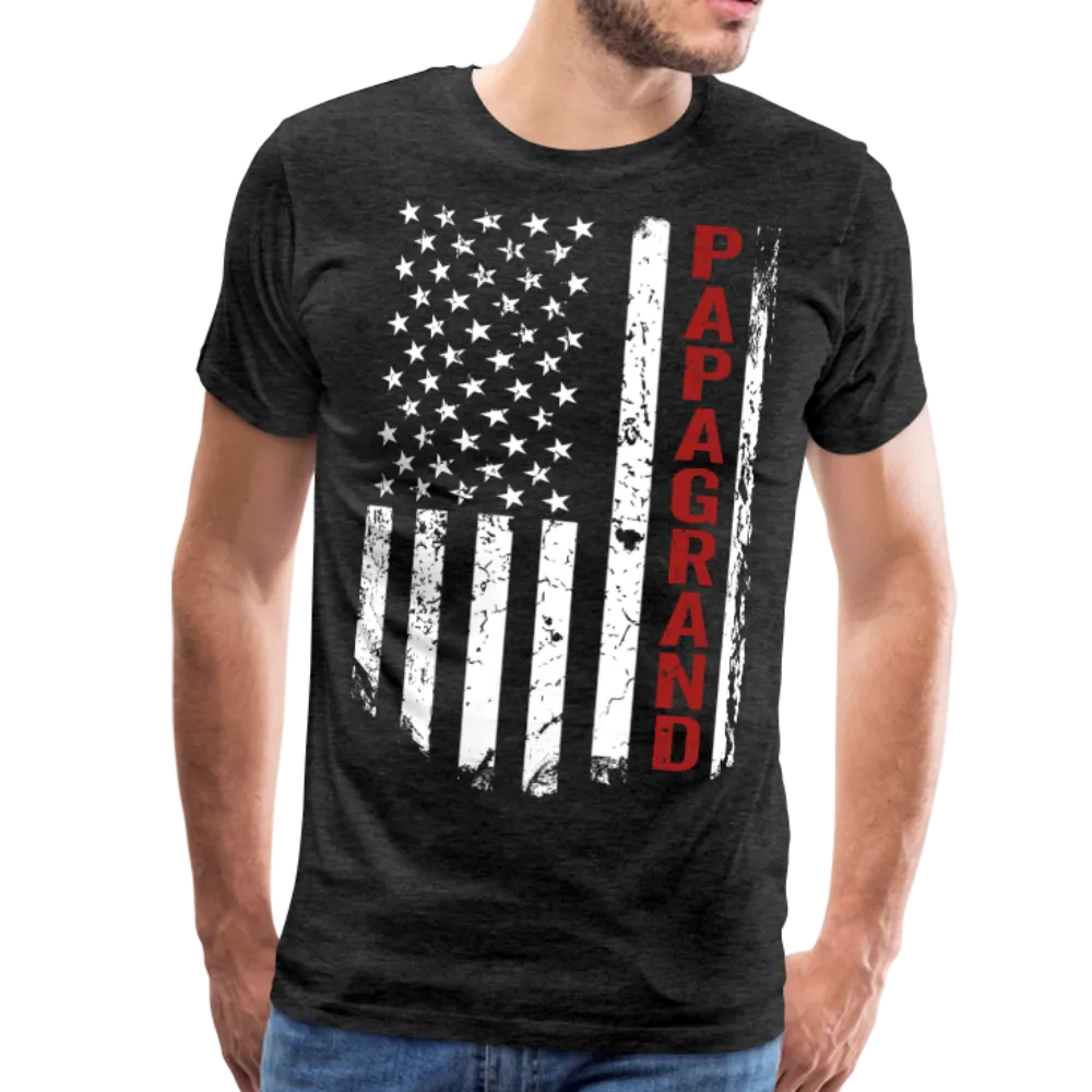 Papagrand American Flag Men's Premium T-Shirt