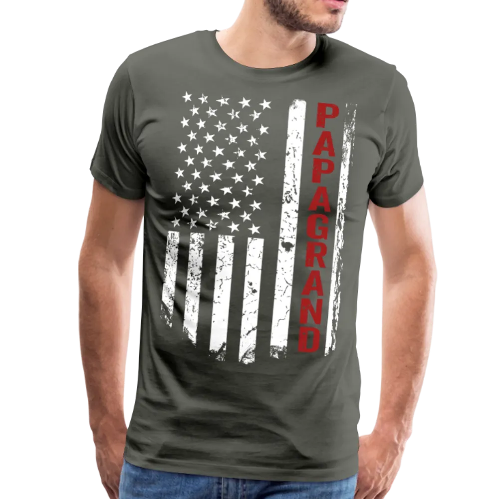 Papagrand American Flag Men's Premium T-Shirt