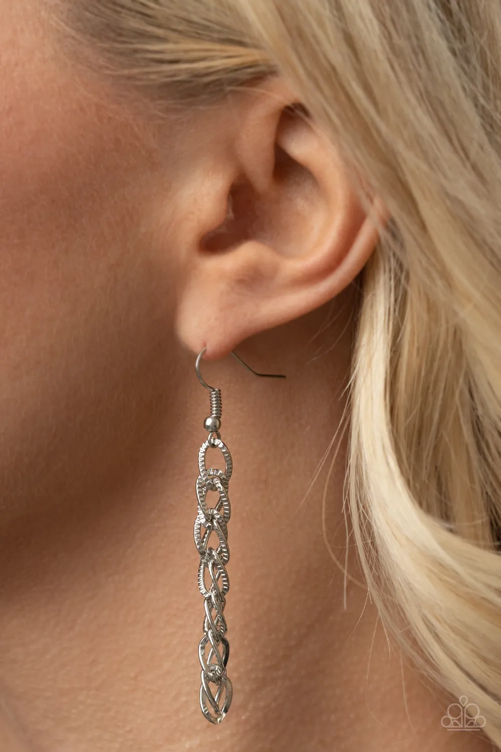 Paparazzi "Chain of Champions" Silver Metal Multiple Chain Link & Layered Necklace Set