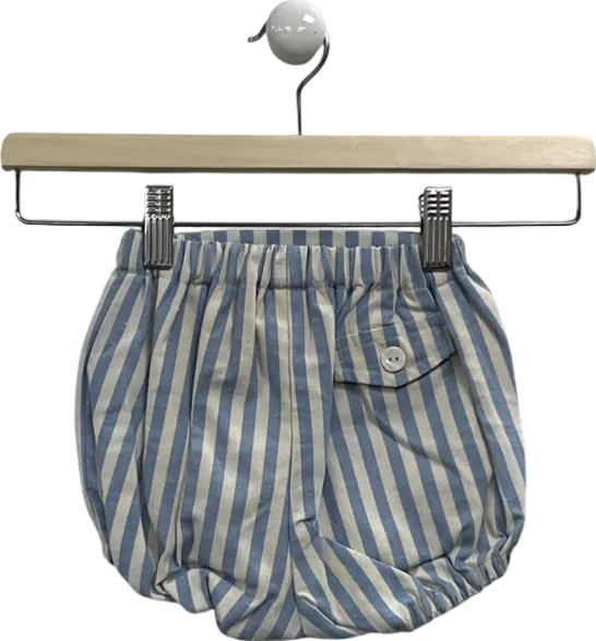 pepa london Classic Striped Bloomer In Sky Blue 18-24 Months