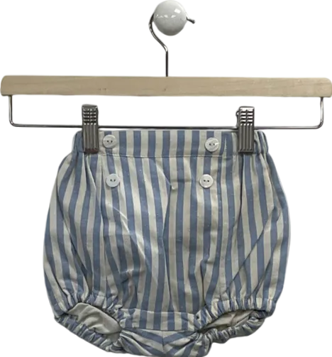 pepa london Classic Striped Bloomer In Sky Blue 18-24 Months