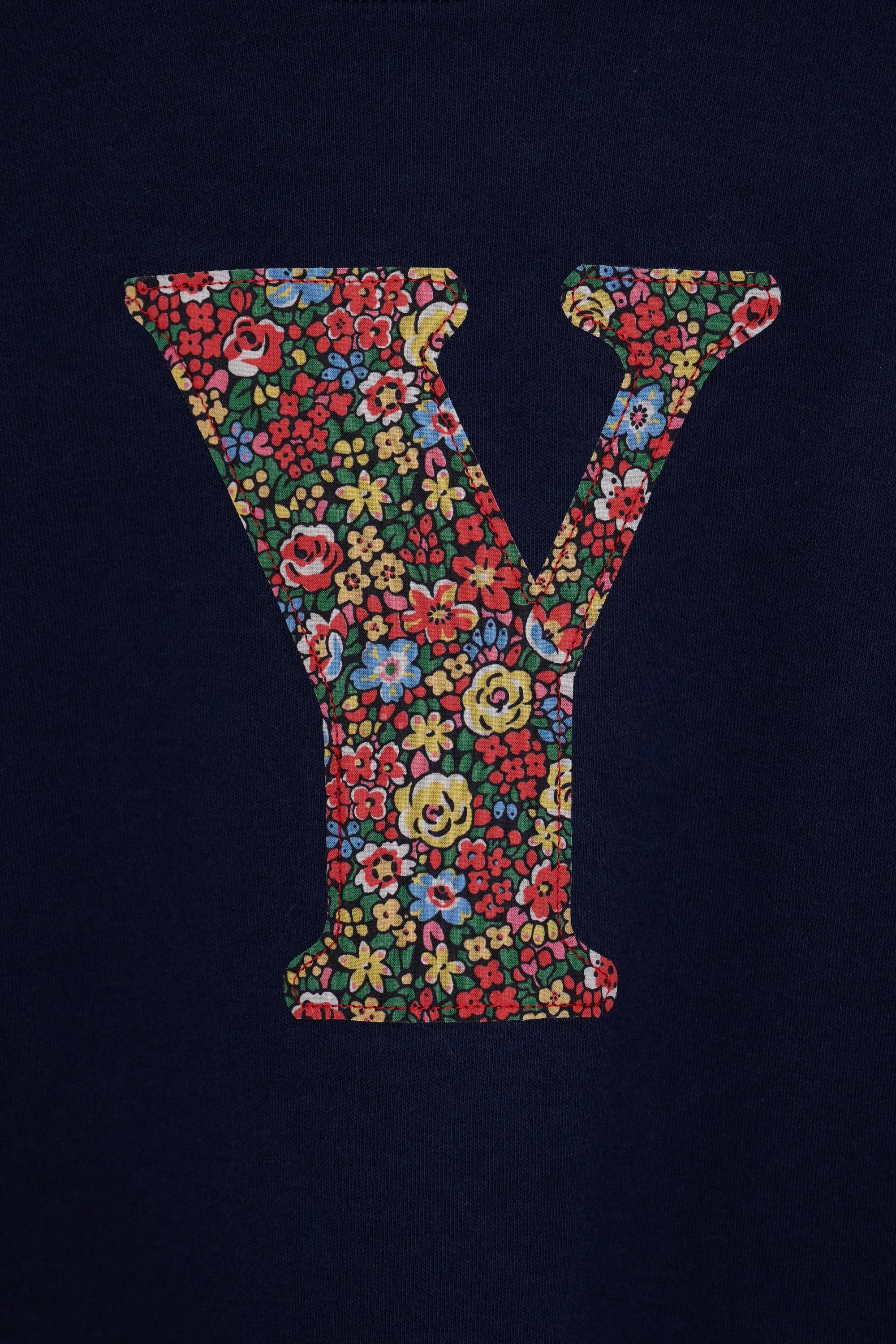 Personalised Navy T-Shirt in Emma Louise Liberty Print