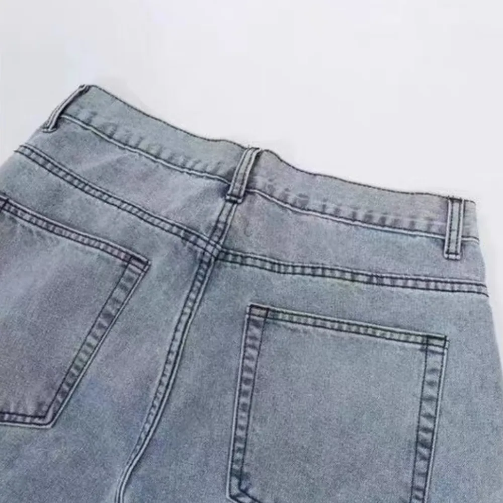 Plum Embroidery Jeans