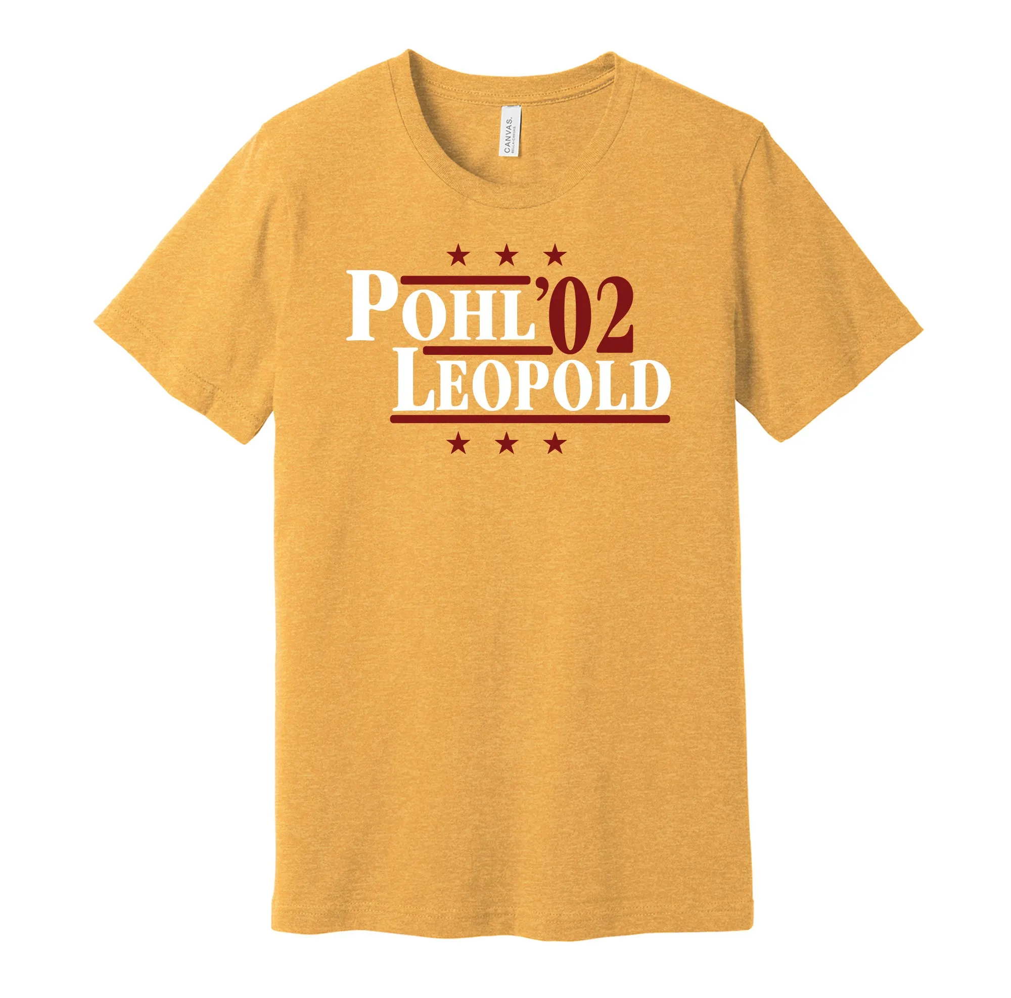 Pohl & Leopold '02 - Minnesota Hockey Legends Political Campaign Parody T-Shirt - Hyper Than Hype Shirts
