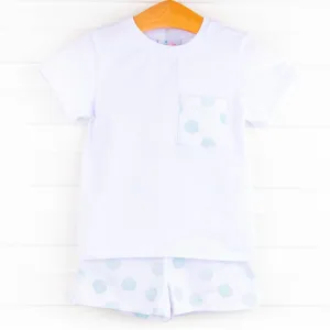 Precious Polka Dot Short Set, Green