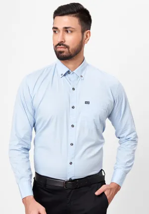 Pure Cotton Semi Formal-Smart Fit Shirt - 42427