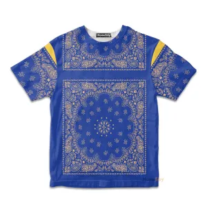 QT204319 3D Royal Blue Bandana Snoop Custom Kid Tshirt