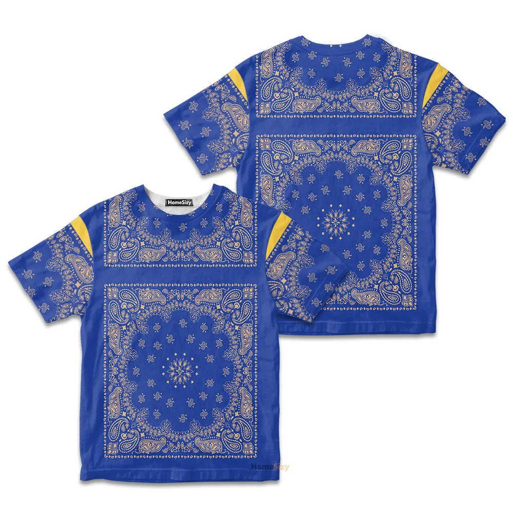 QT204319 3D Royal Blue Bandana Snoop Custom Kid Tshirt