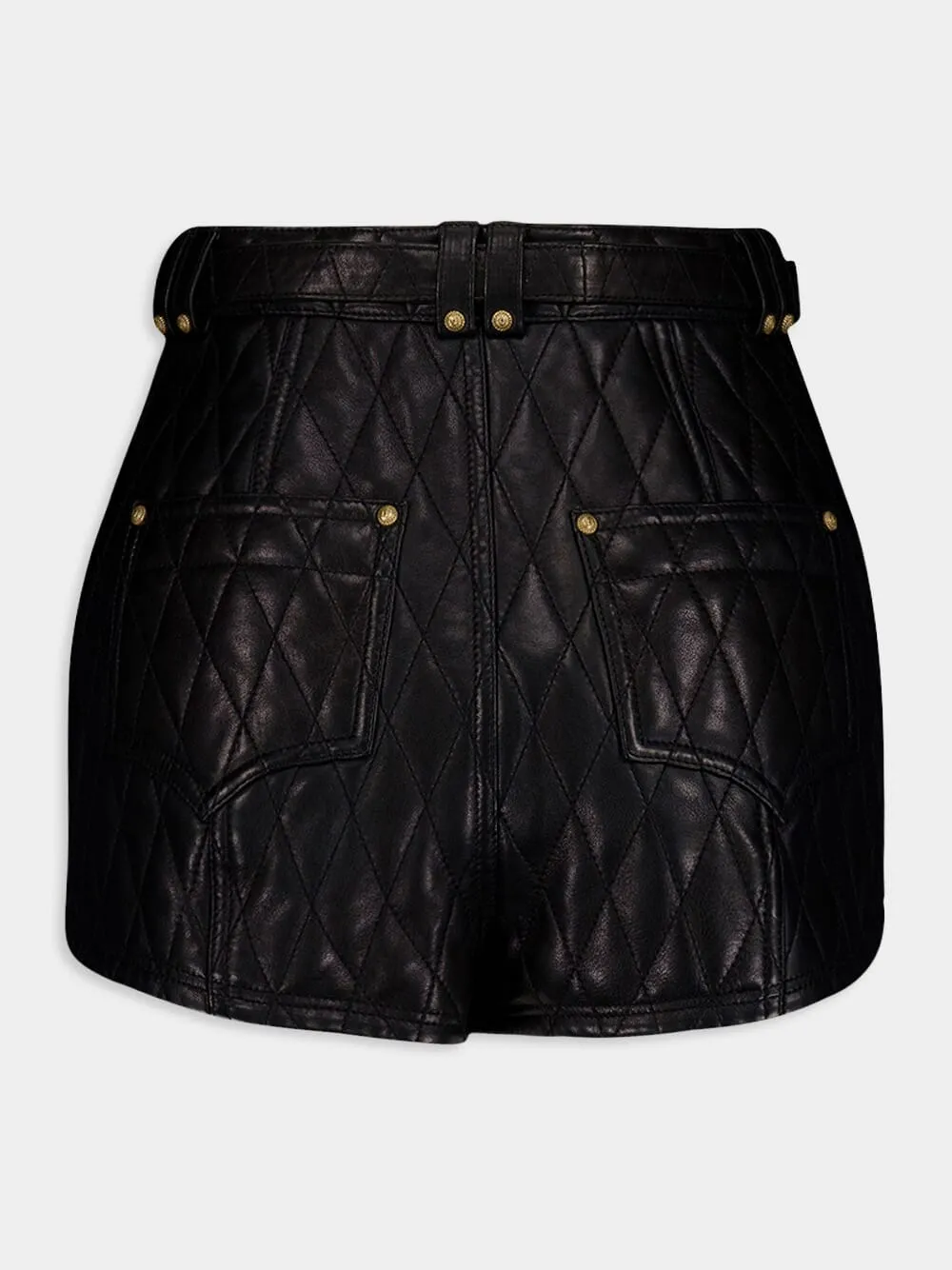 Quilted Leather Shorts