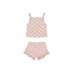 Quincy Mae Evie Tank   Shortie Set - Roses