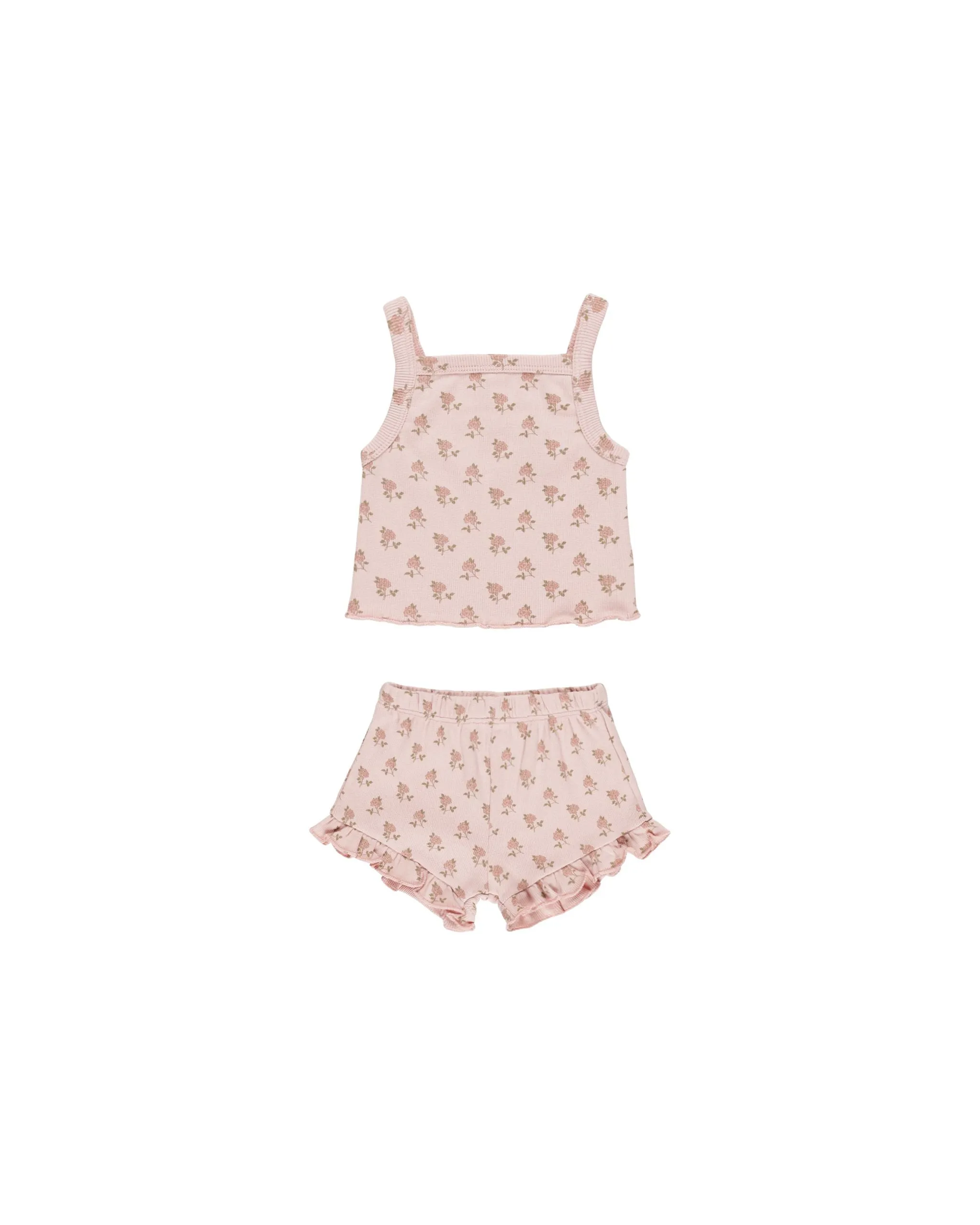 Quincy Mae - Evie Tank   Shortie Set - Roses