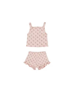 Quincy Mae - Evie Tank   Shortie Set - Roses