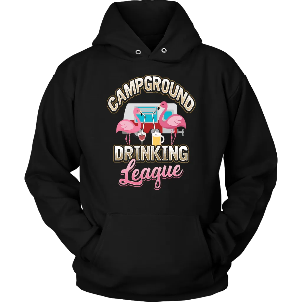 "Campground Drinking League" - Shirts and Hoodies