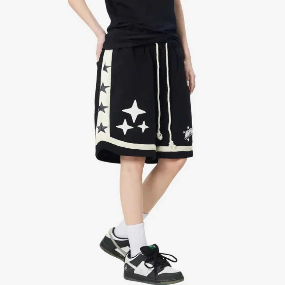 "Classic Star-Stitched Couple" Shorts