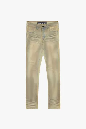 "EXPANSION" CREAM 4 WAY STRETCH SKINNY DENIM