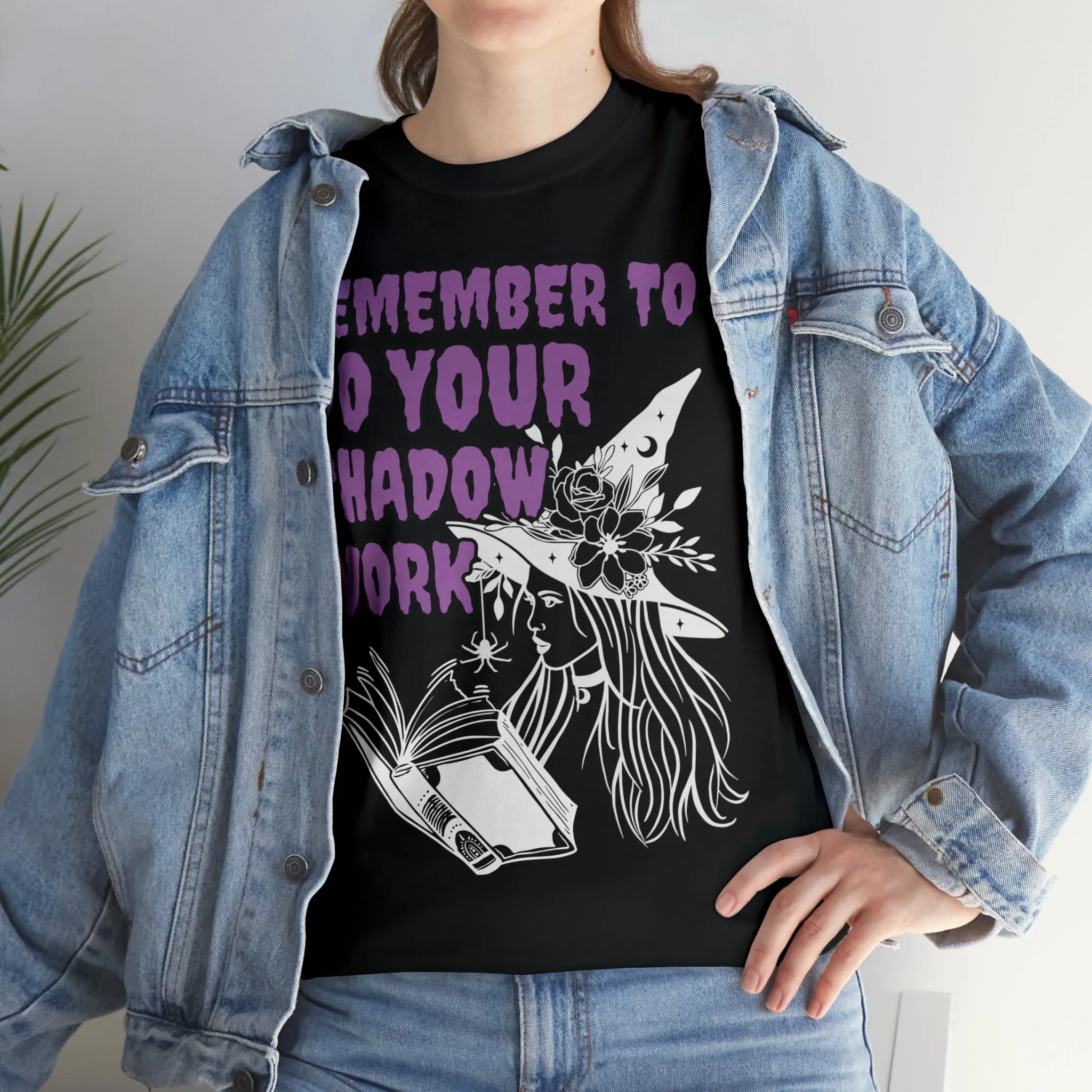 "Remember To Do Your Shadow Work"  Witchy t-shirt