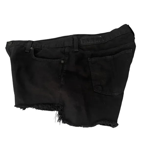 RAG &amp; Bone Black Cut Off Raw Hem Jean Shorts Size 31