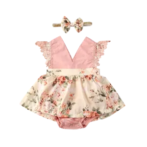 Rambling Rose Romper Dress