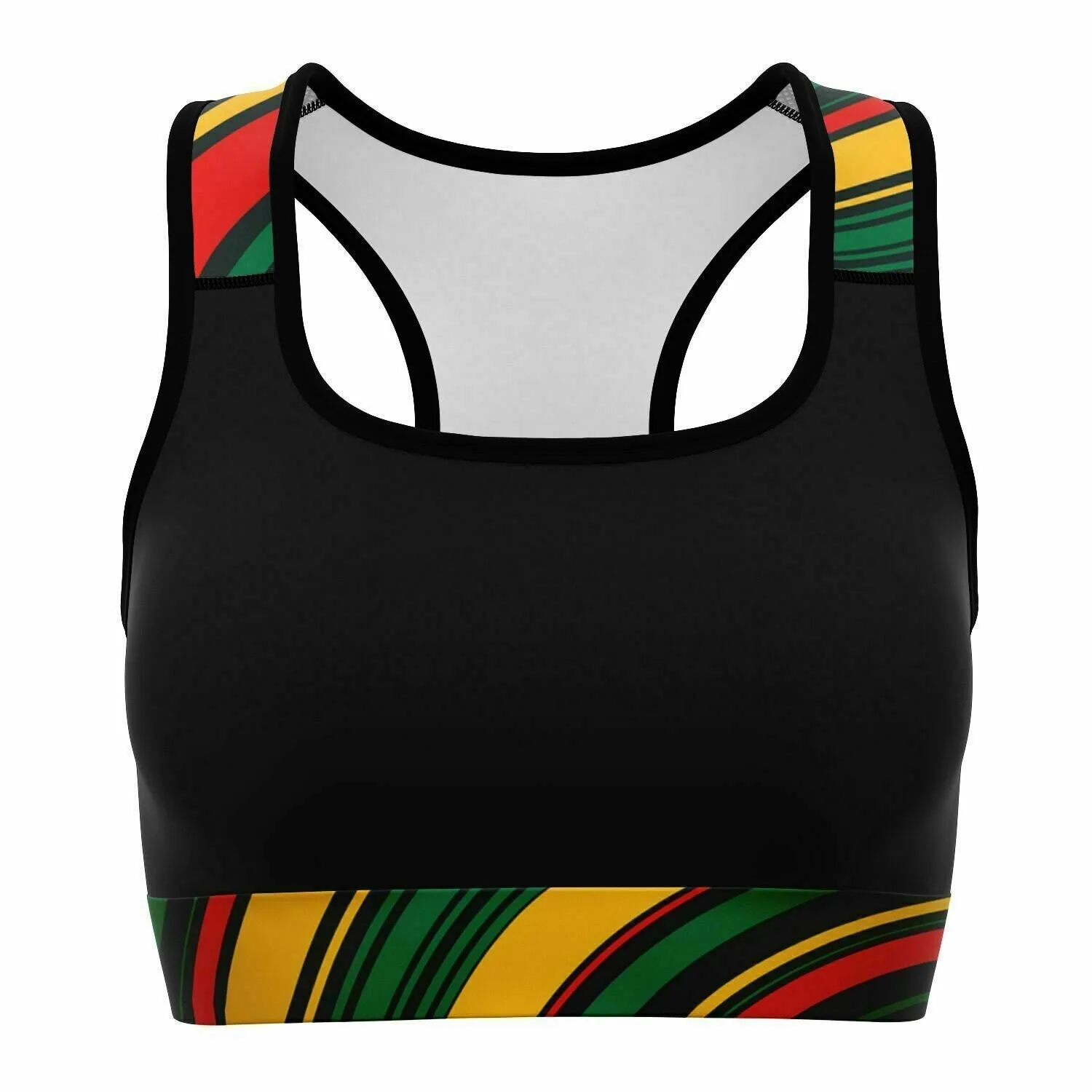 Rasta High Waisted Yoga Leggings and Sports Bra Set