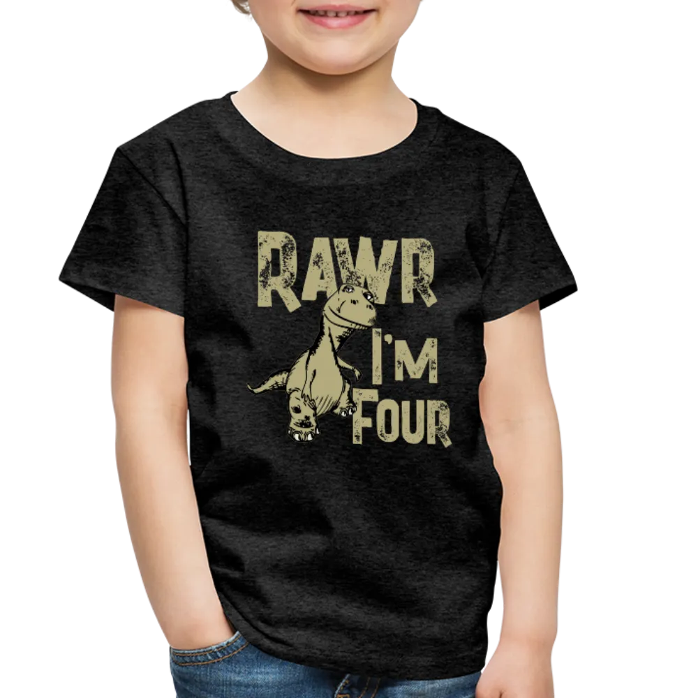Rawr I'm Four Toddler Premium T-Shirt (CK1604)
