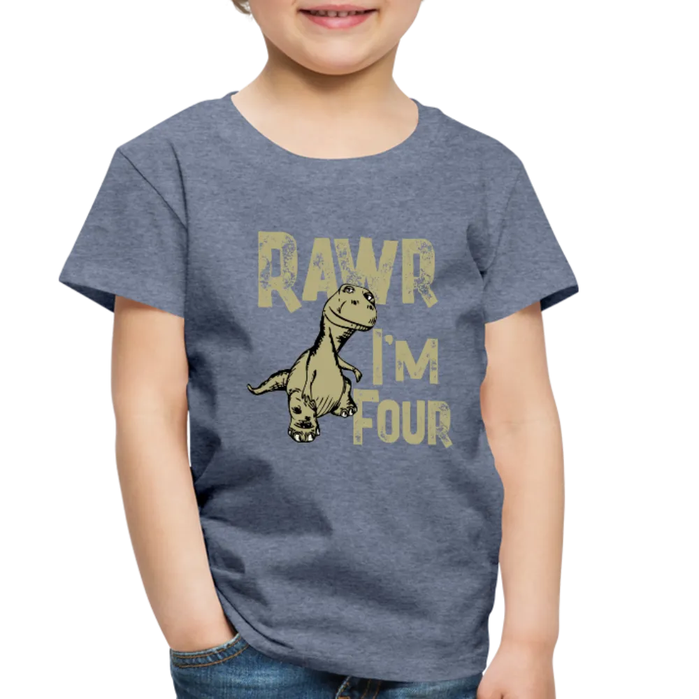 Rawr I'm Four Toddler Premium T-Shirt (CK1604)