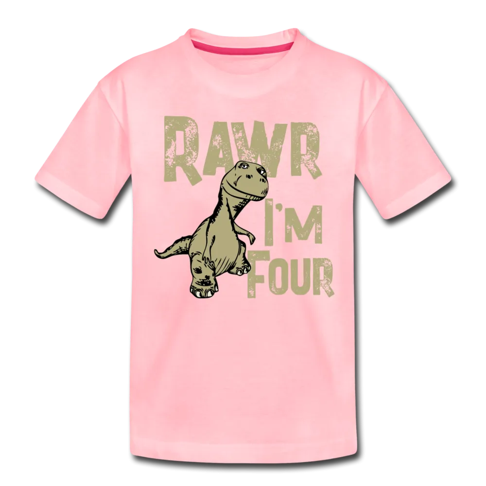 Rawr I'm Four Toddler Premium T-Shirt (CK1604)