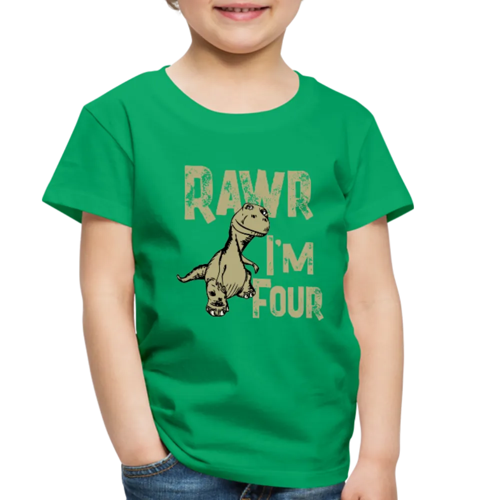 Rawr I'm Four Toddler Premium T-Shirt (CK1604)