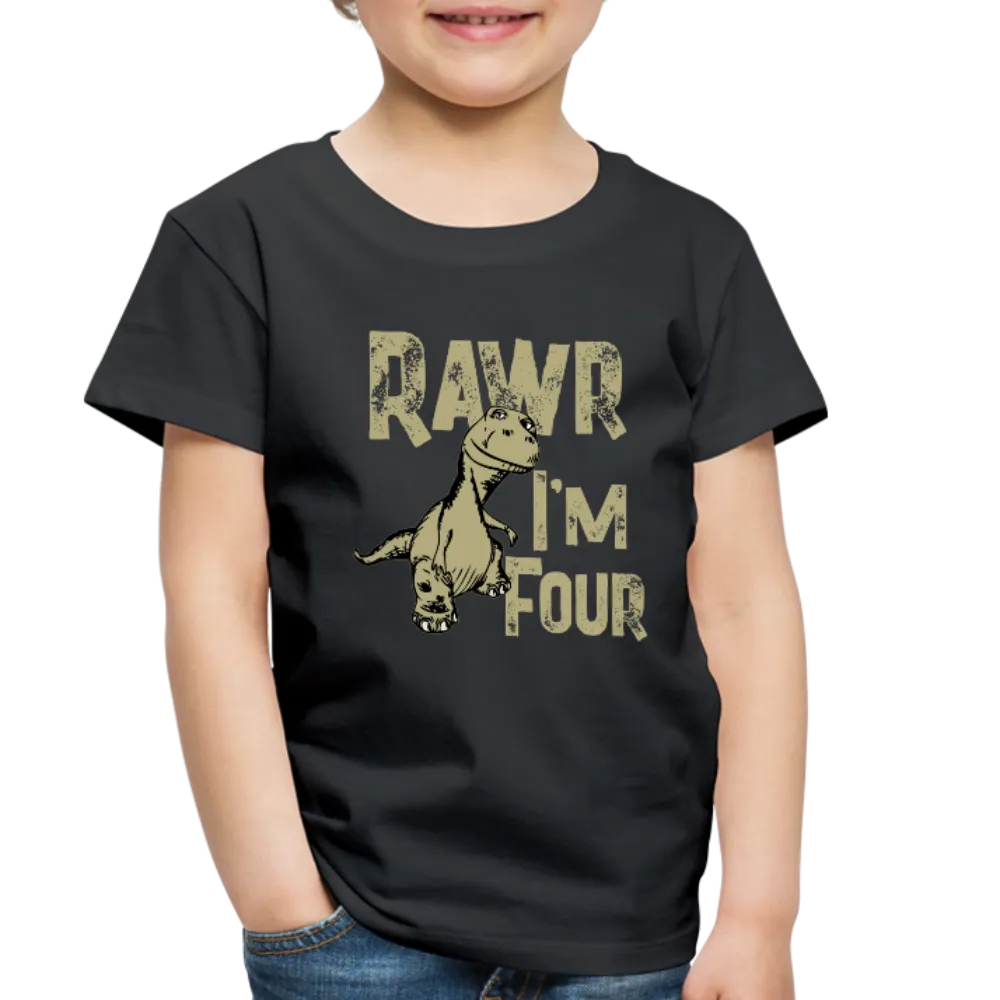 Rawr I'm Four Toddler Premium T-Shirt (CK1604)