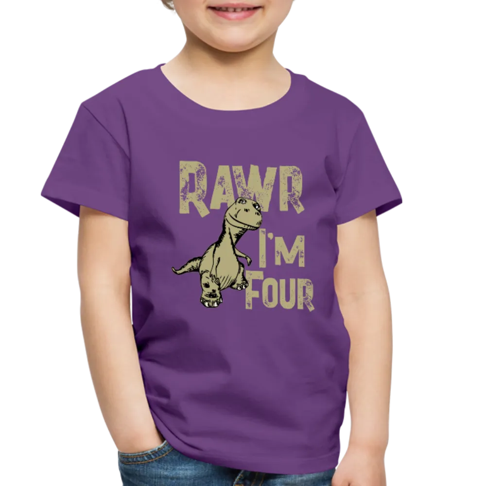 Rawr I'm Four Toddler Premium T-Shirt (CK1604)