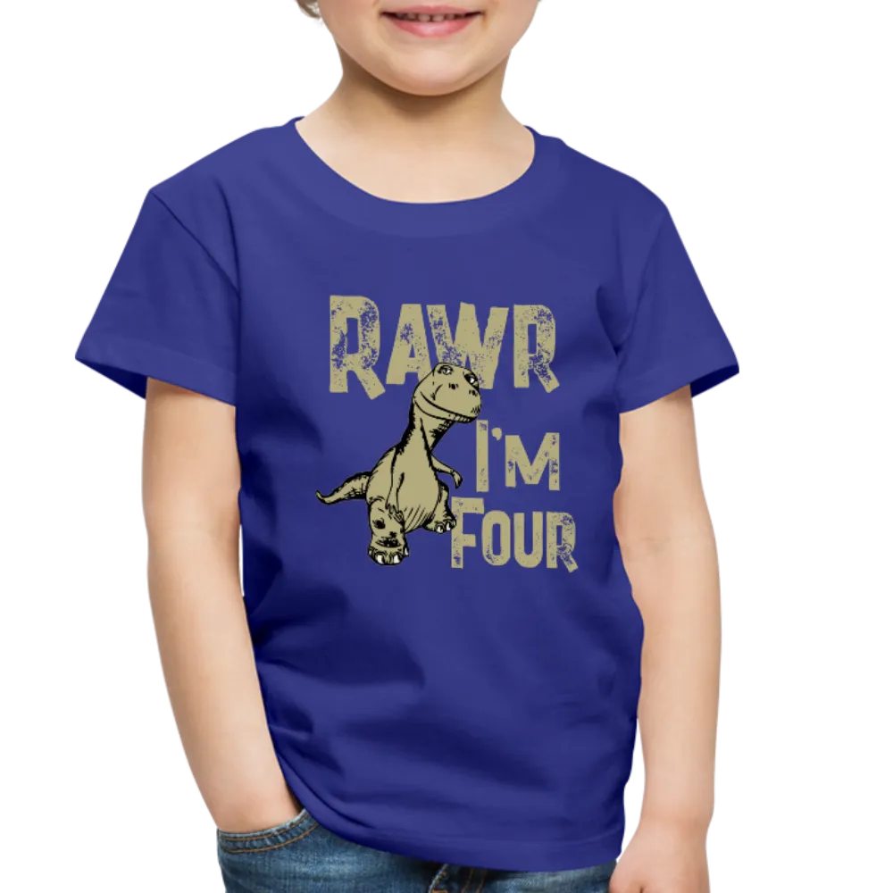Rawr I'm Four Toddler Premium T-Shirt (CK1604)