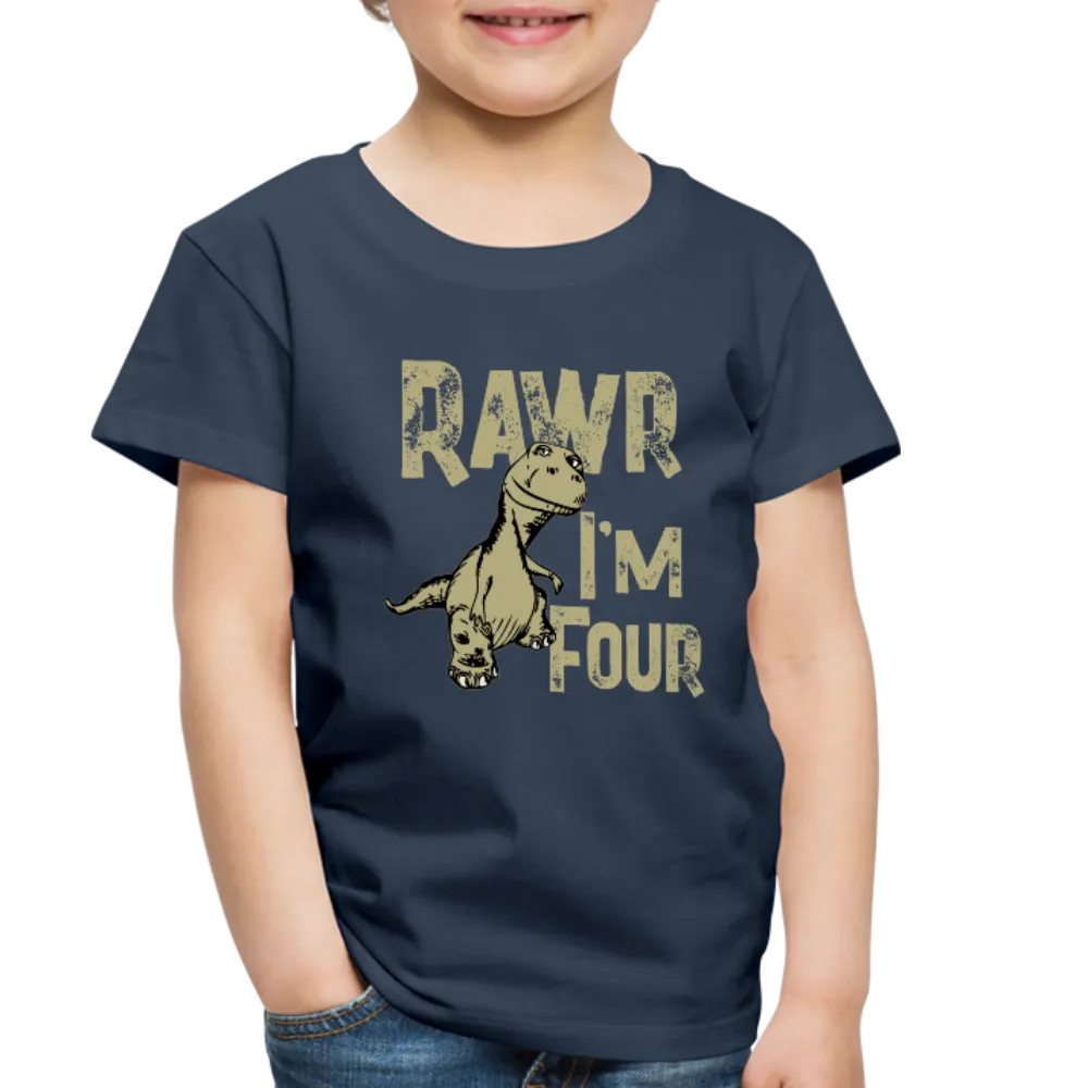 Rawr I'm Four Toddler Premium T-Shirt (CK1604)
