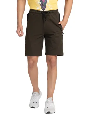 REGULAR FIT SHORTS DARK OLIVE