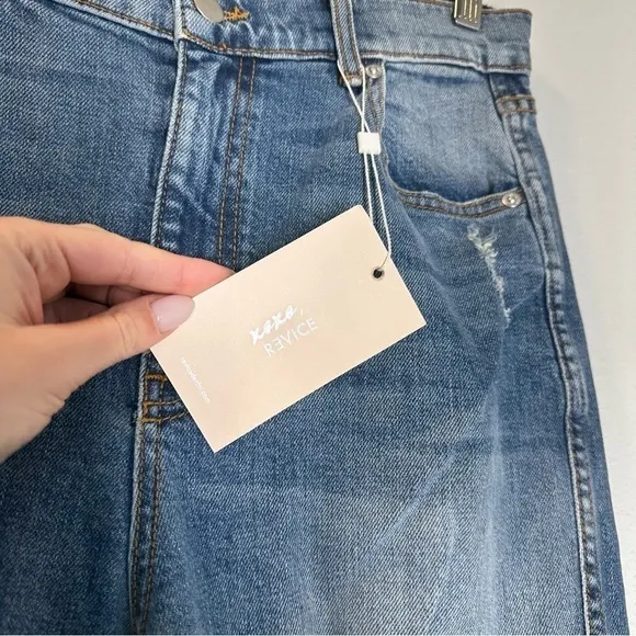 Revice Uptown Jeans Roatrip Wash Distressed Slim Leg High Rise Size 31 Women’s
