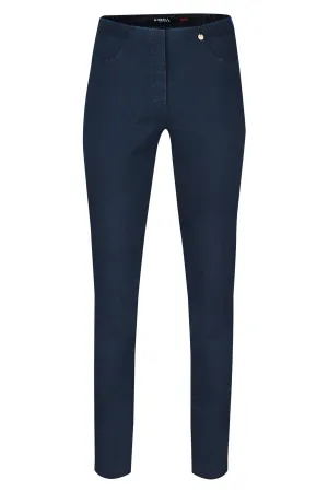 Robell Bella Stretch Denim Trousers - Navy