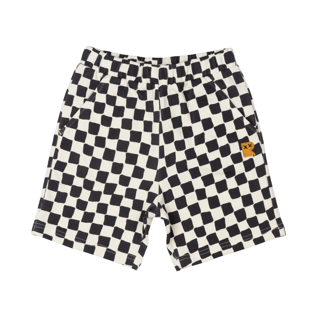 ROCK YOUR BABY BLACK CHECKER SHORTS