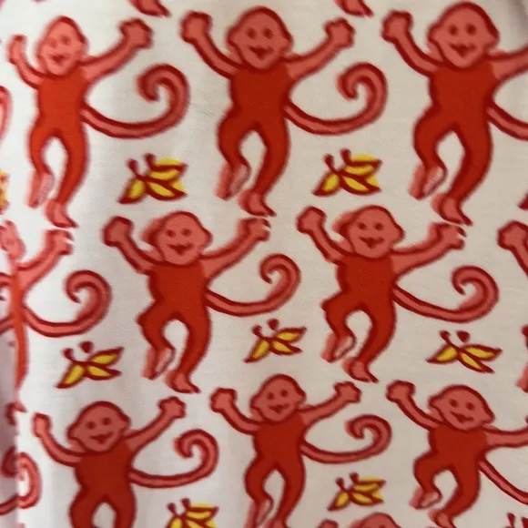 ROLLER RABIT | 🐒 Short Sleeve Polo Pajama Top - cherry Monkey - Sz small