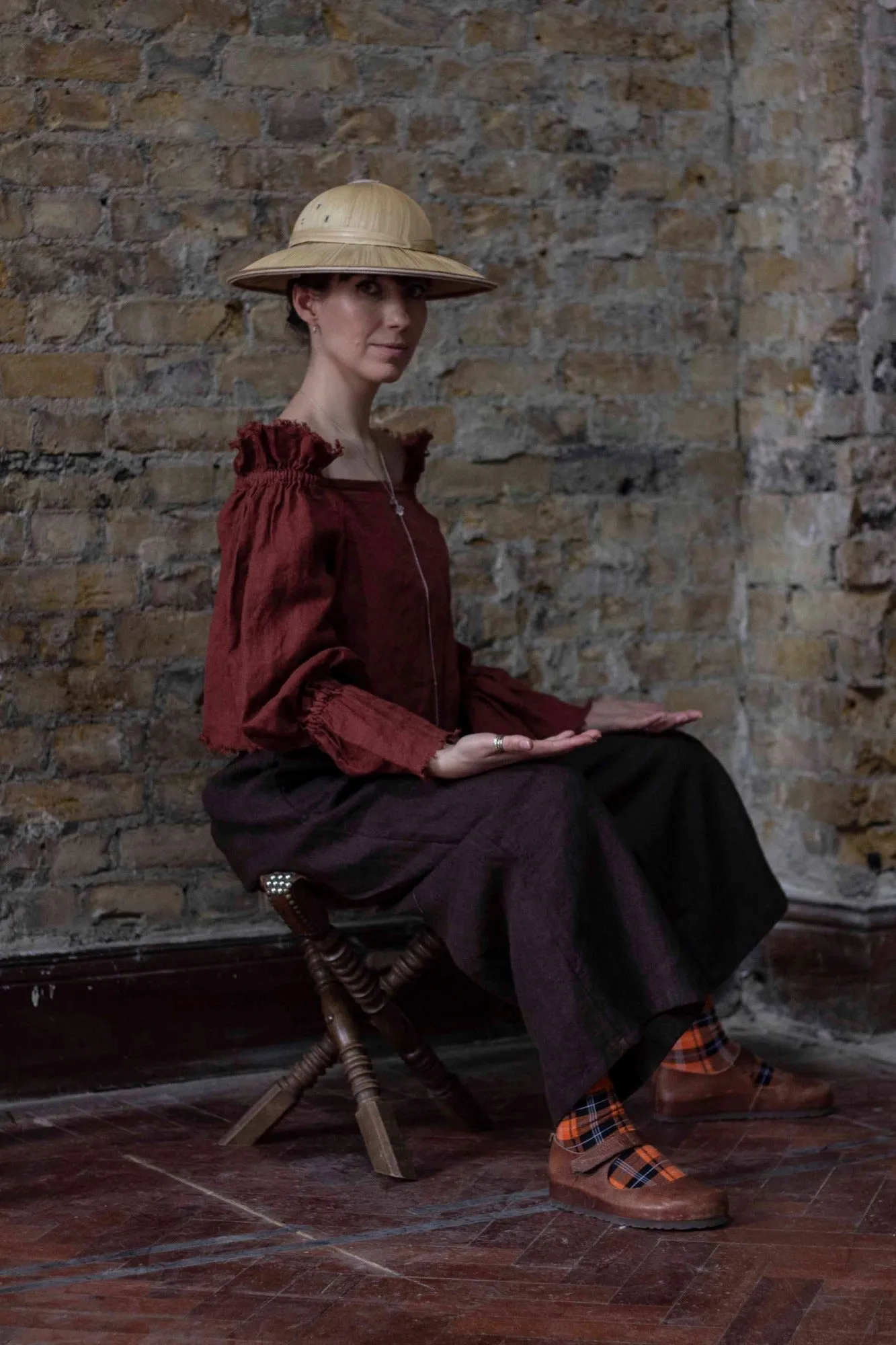 Rosalind 83' 100% Linen Top