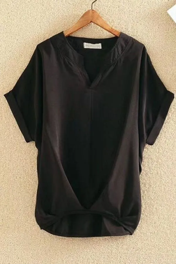 Rounk Neck Solid Color T-shirts