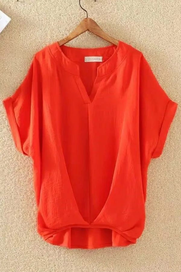 Rounk Neck Solid Color T-shirts