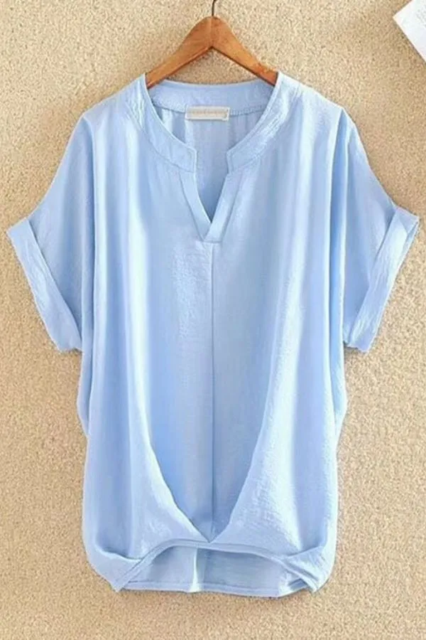 Rounk Neck Solid Color T-shirts