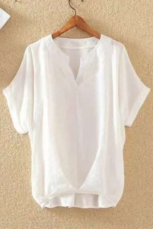 Rounk Neck Solid Color T-shirts