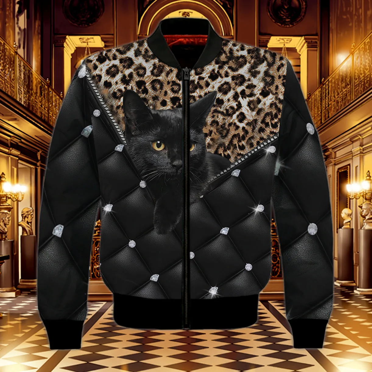 Royal Black Cat 3D Full Print Shirts