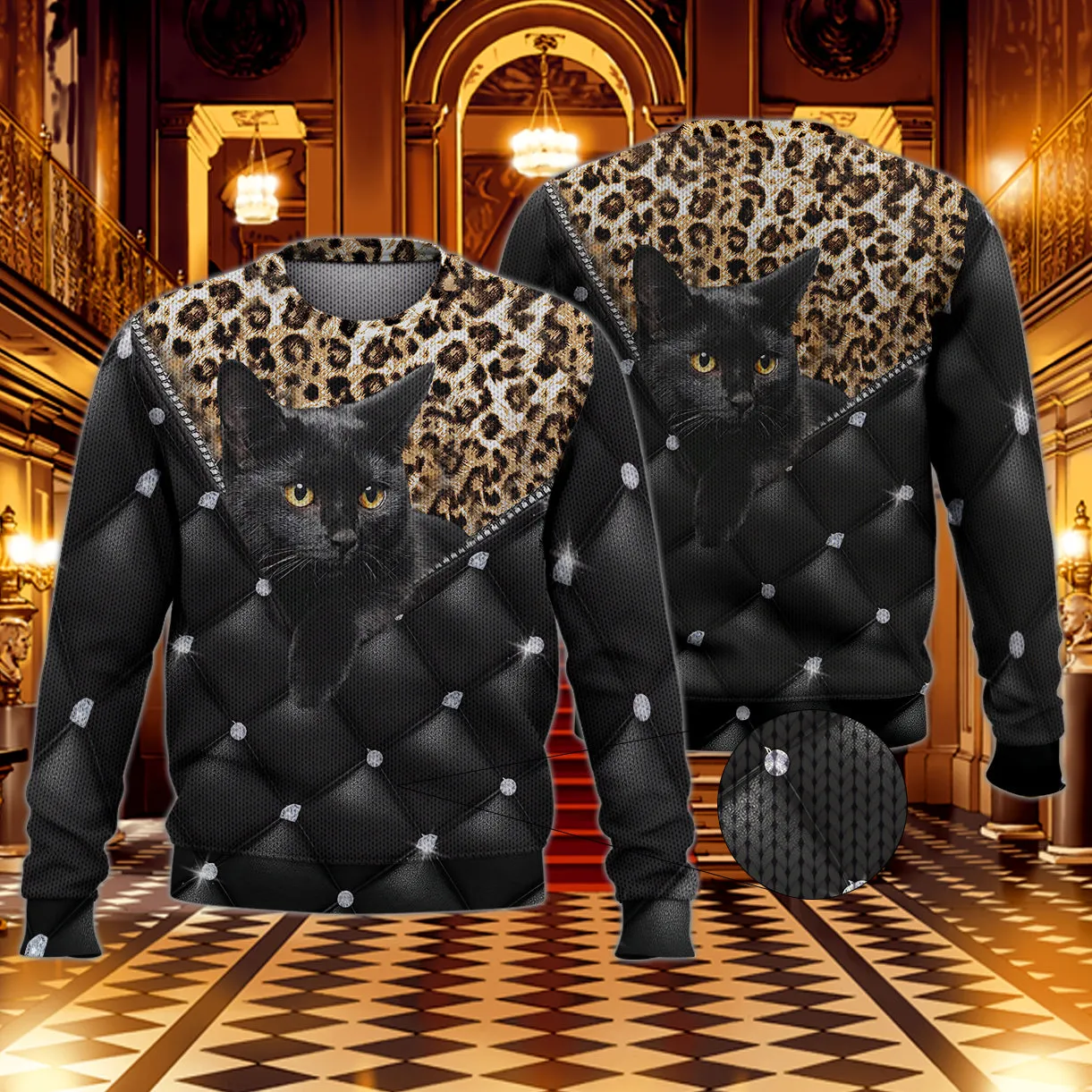 Royal Black Cat 3D Full Print Shirts