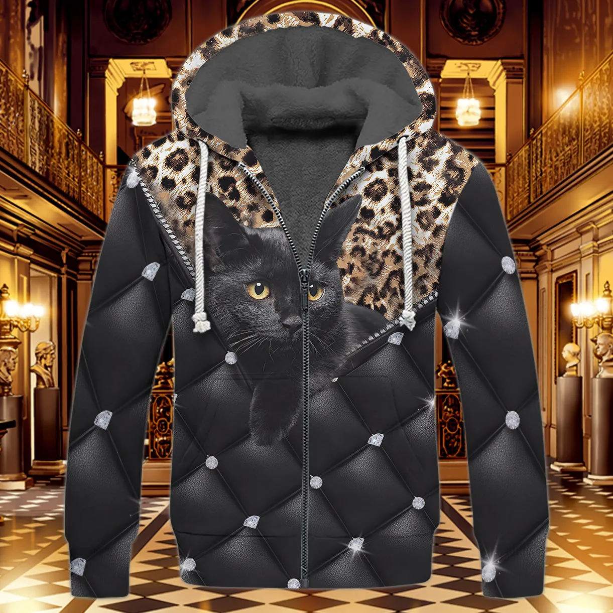 Royal Black Cat 3D Full Print Shirts