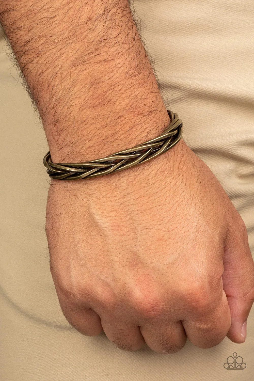 Rustic Reveler - Brass Bracelet