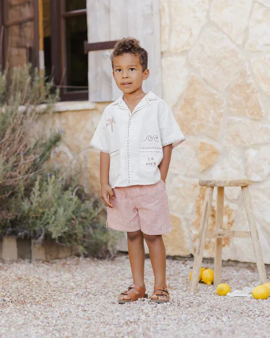 RYLEE   CRU Perry Short || Poppy Gingham