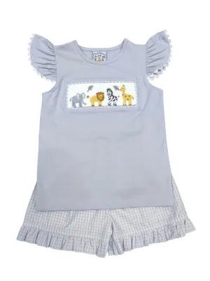 Safari Smocked Short Set