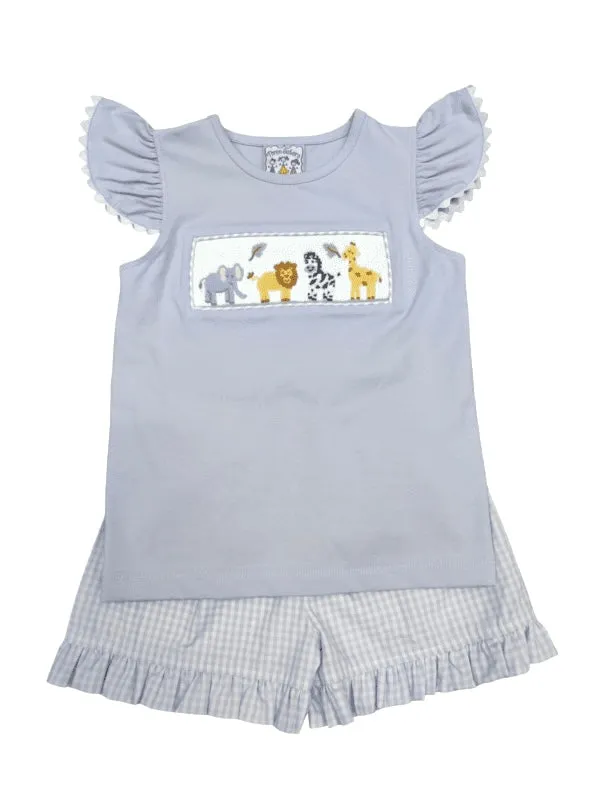 Safari Smocked Short Set