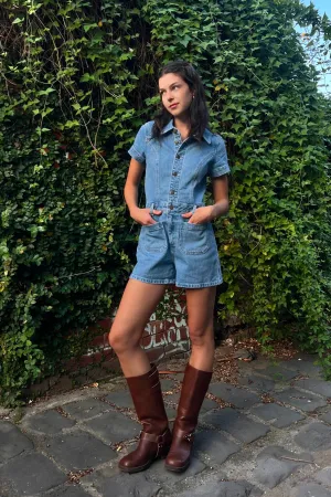 Sailor Romper in Lily Blue